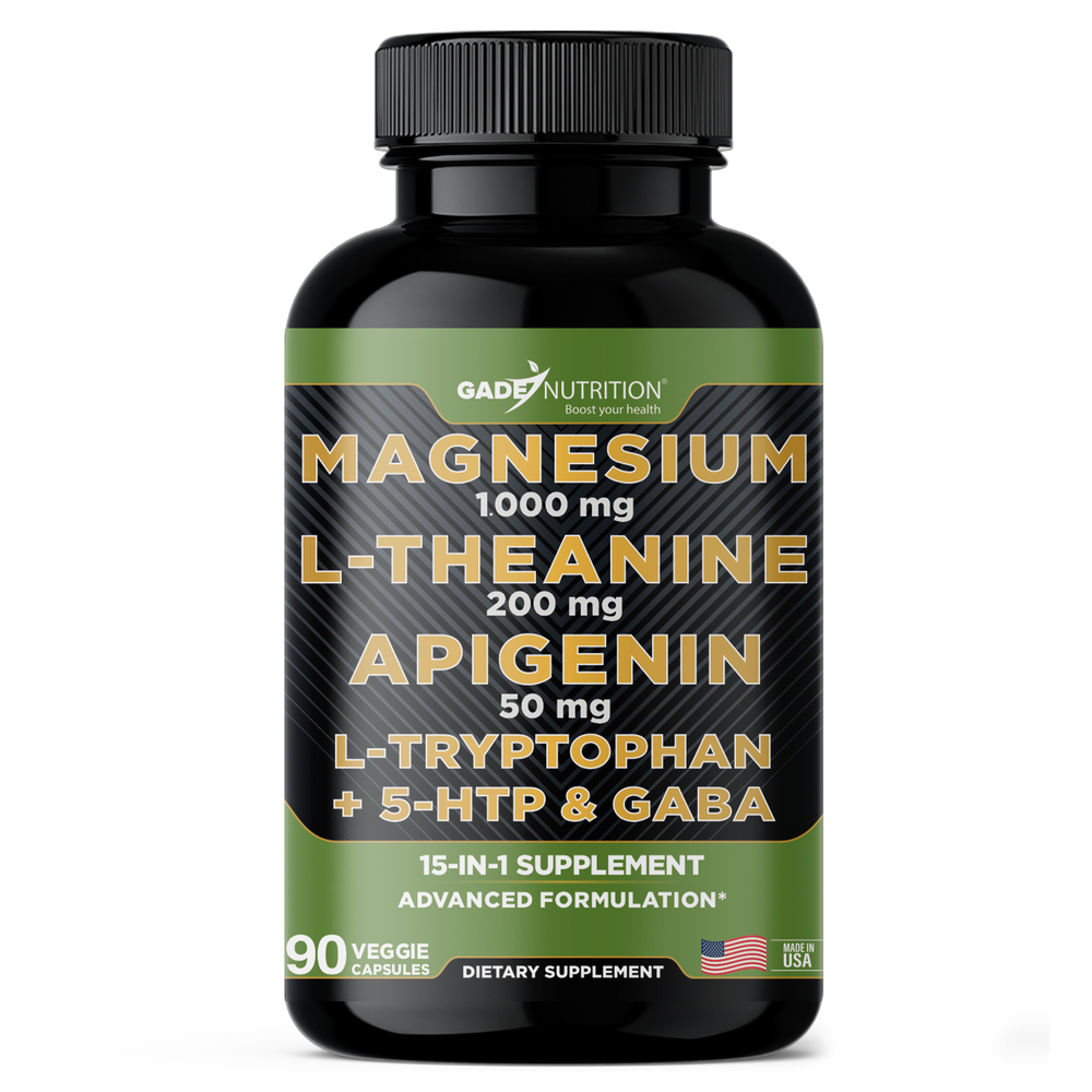 Magnesium, L-Theanine, Apigenin, L-Tryptophan, 5HTP & GABA