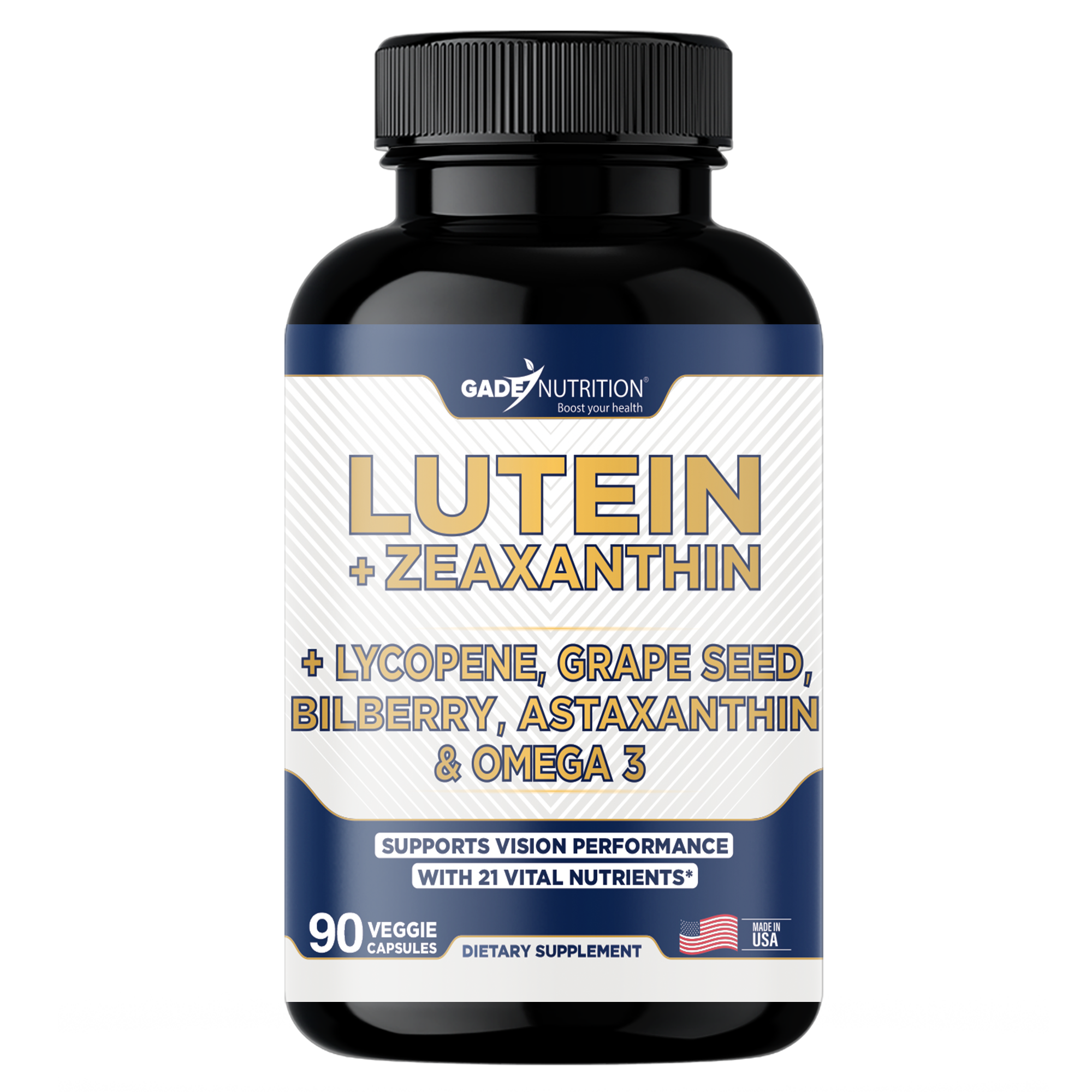 Lutein + Zeaxanthin, Lycopene, Grape Seed, Bilberry, Astaxanthin & Omega 3