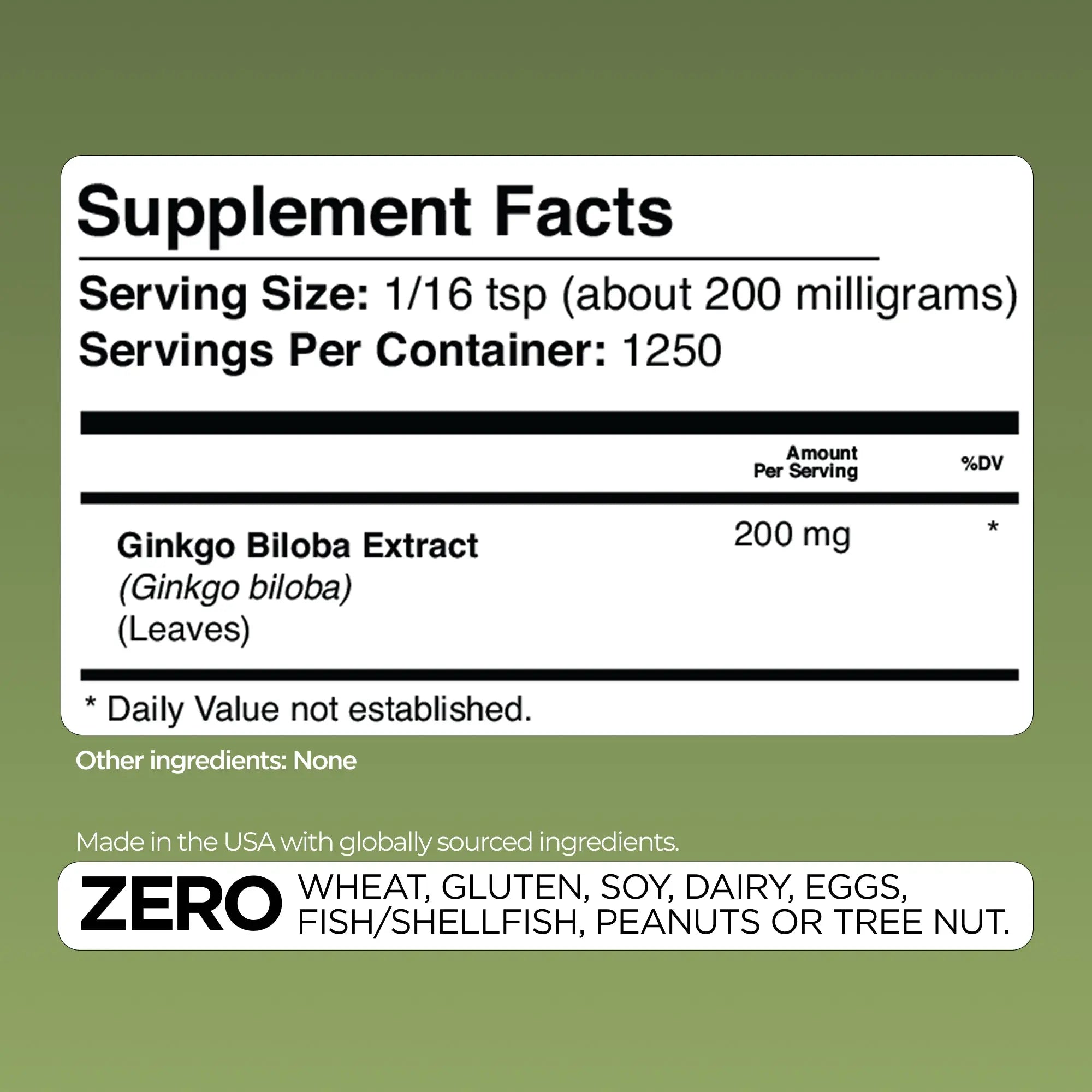 Ginkgo Biloba Extract Gade Nutrition