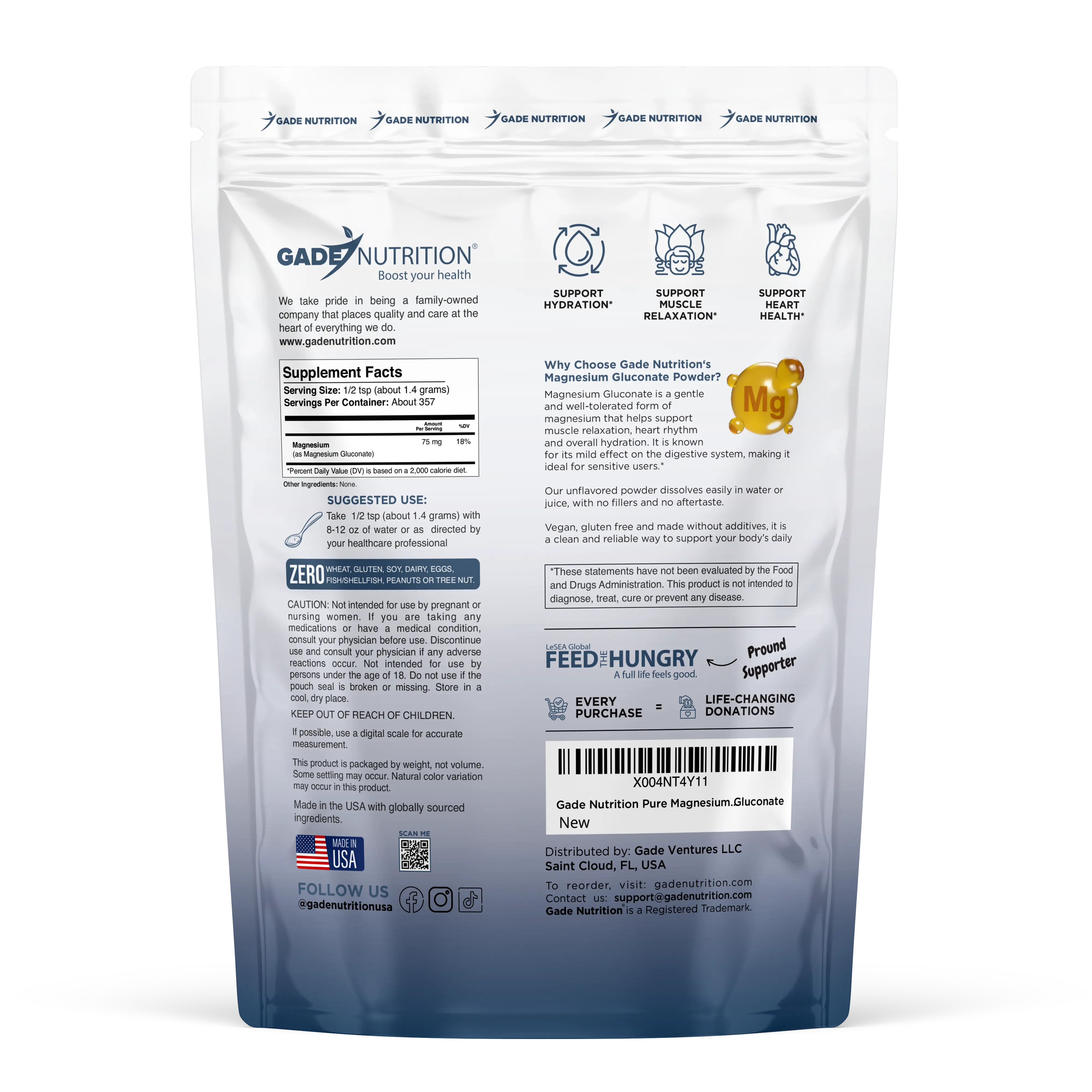 Magnesium Gluconate Gade Nutrition