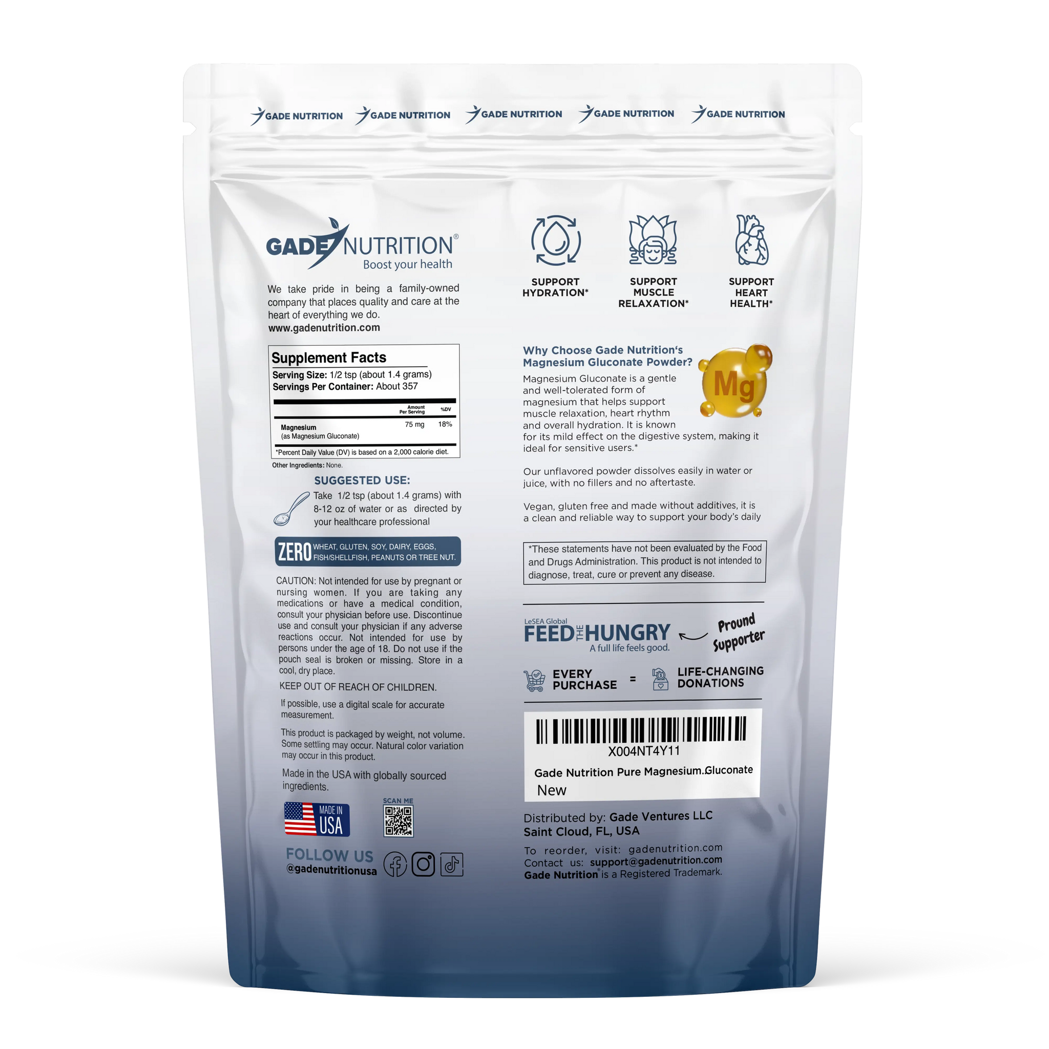 Magnesium Gluconate Gade Nutrition