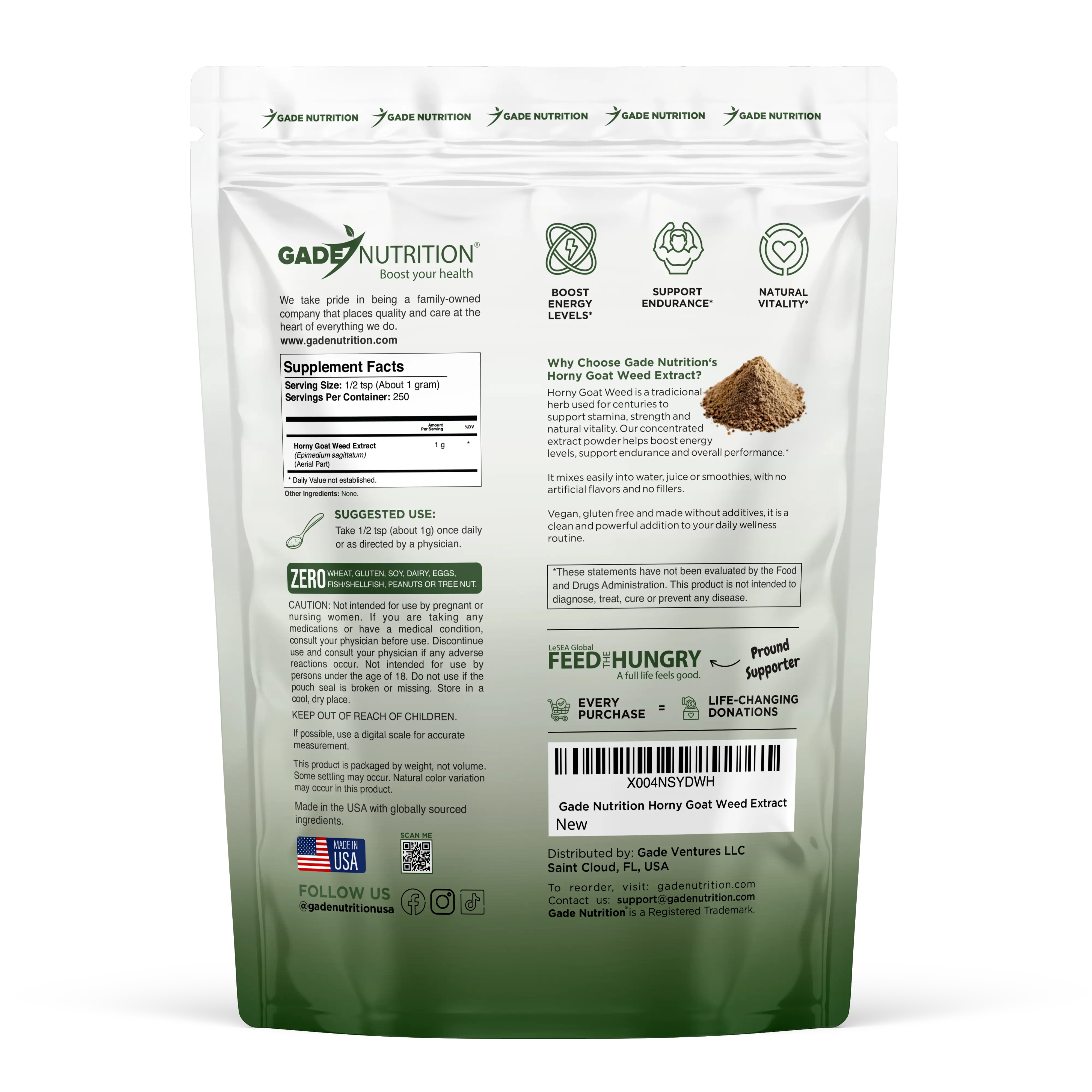 Horny Goat Weed Extract Gade Nutrition