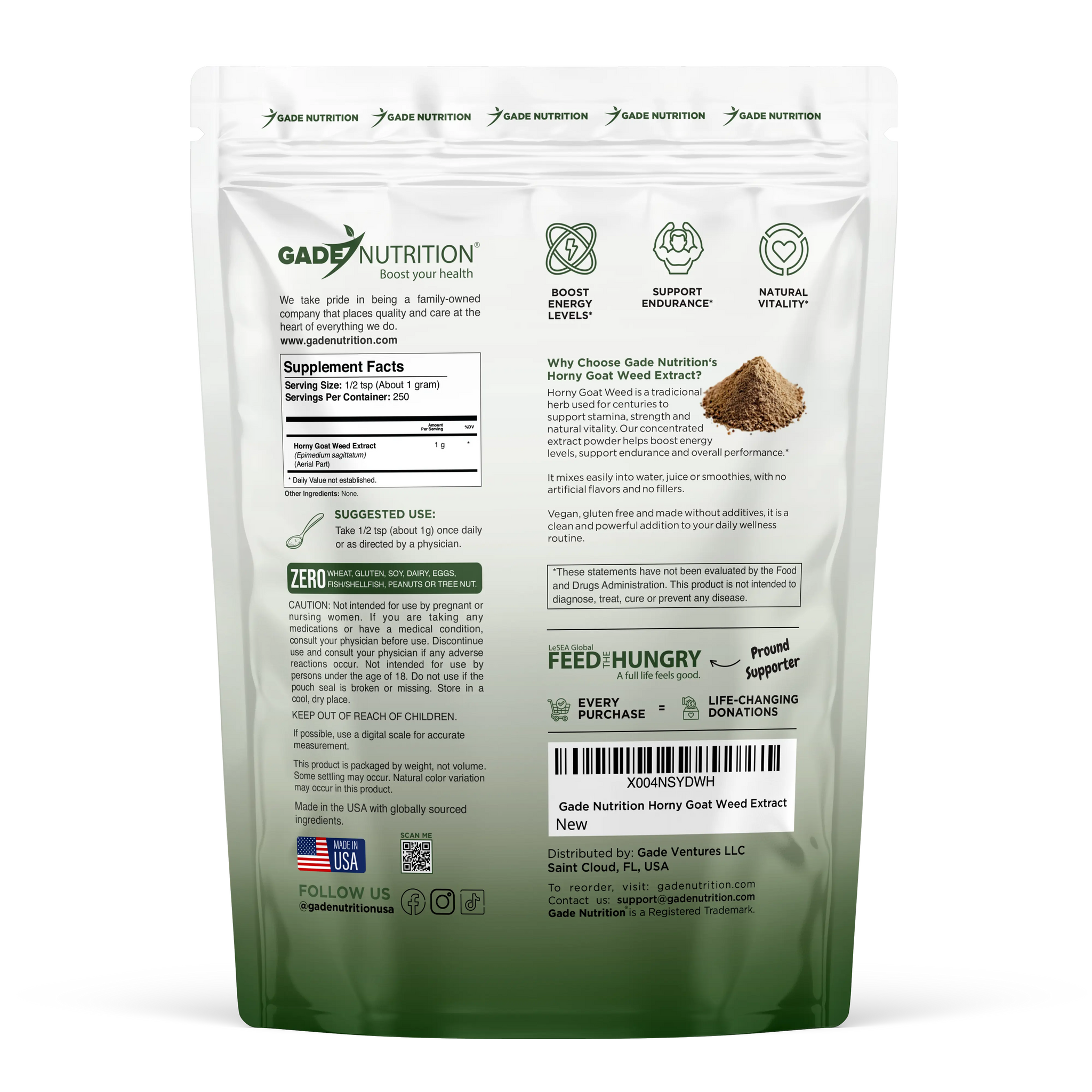 Horny Goat Weed Extract Gade Nutrition