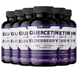 Quercetin with Bromelain & Elderberry + Zinc, Vitamin C and Vitamin D3