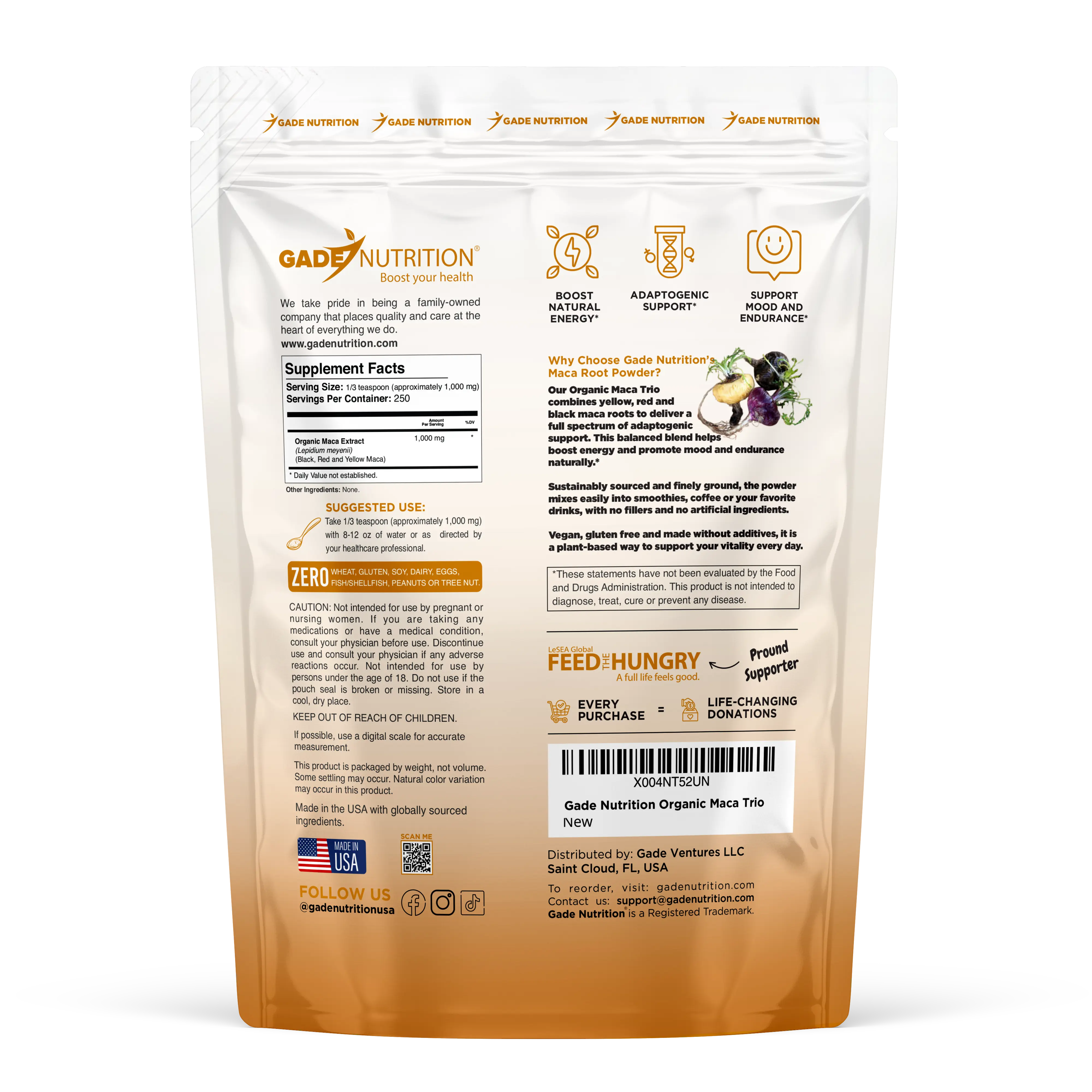 Maca Root Gade Nutrition