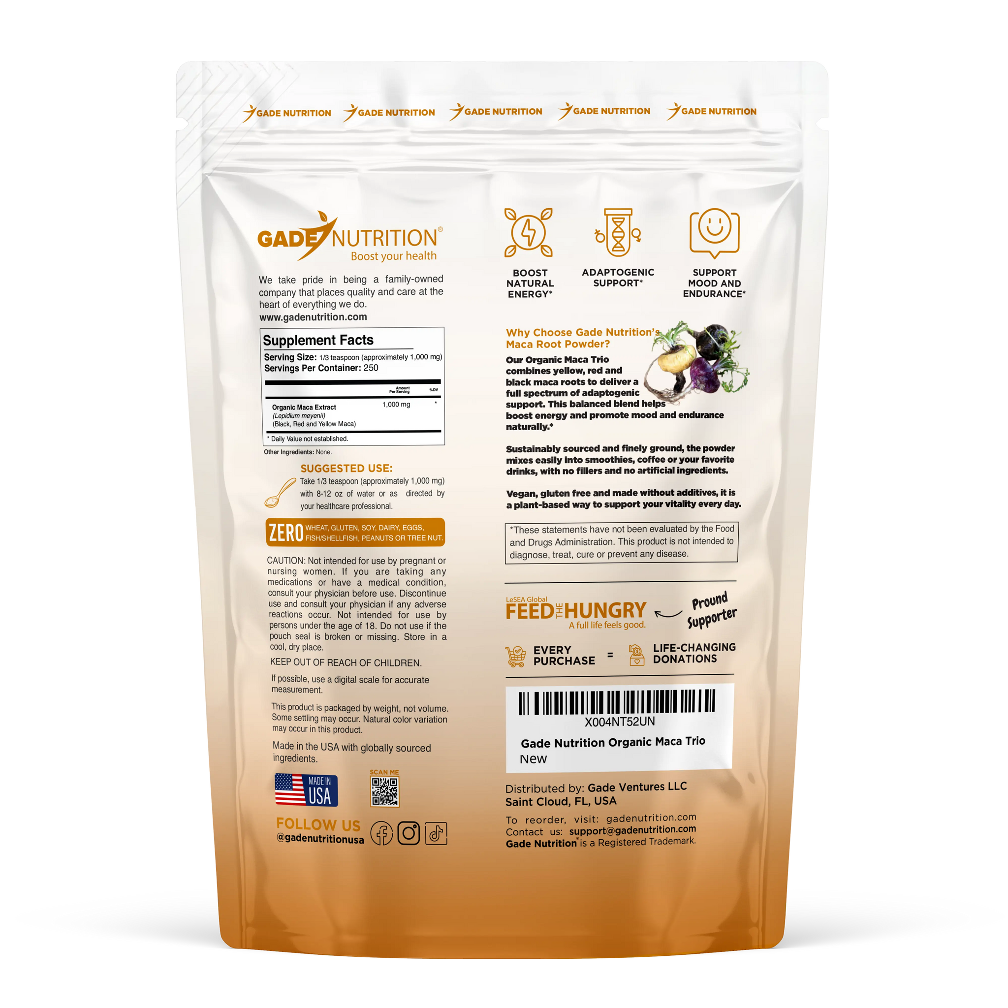 Maca Root Gade Nutrition