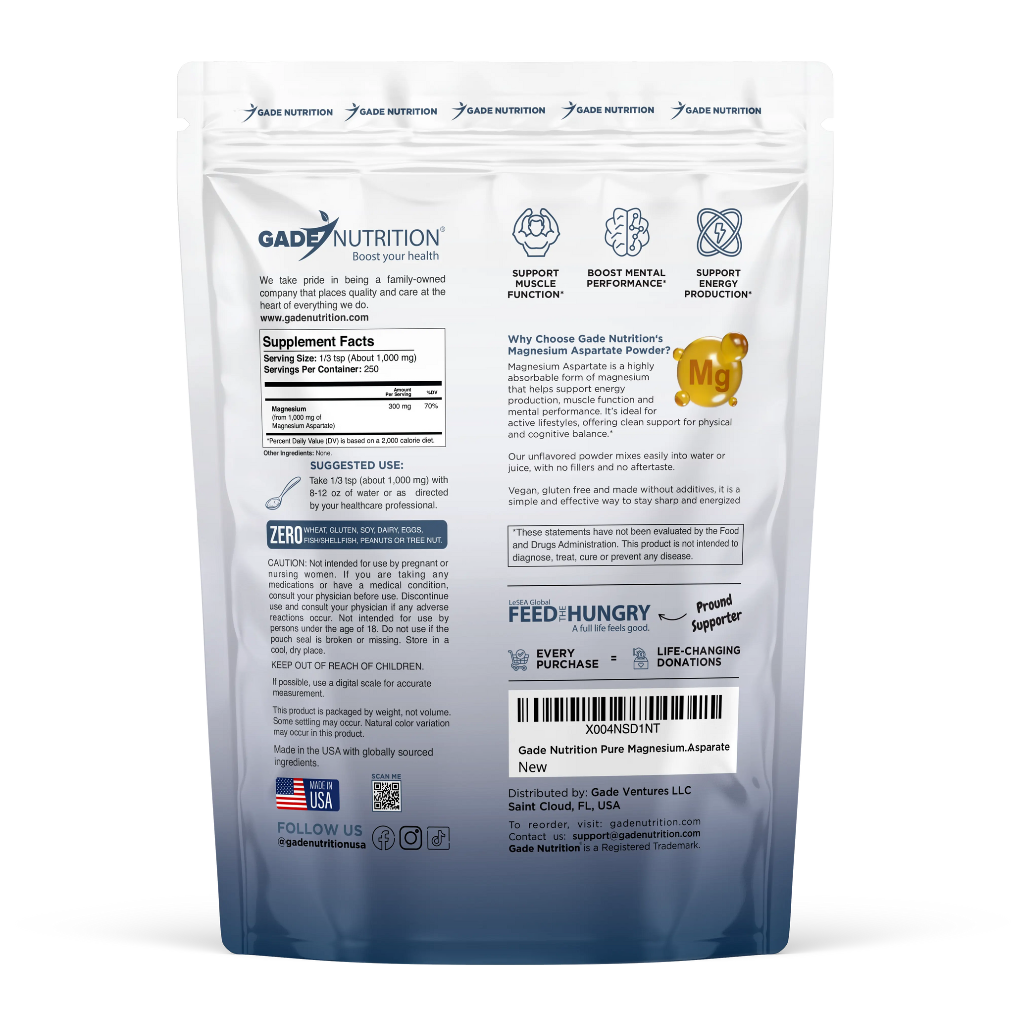 Magnesium Aspartate Gade Nutrition