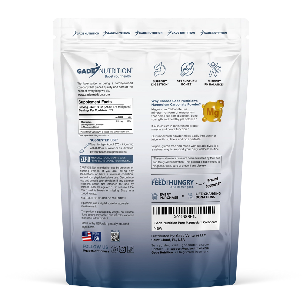 Magnesium Carbonate Gade Nutrition