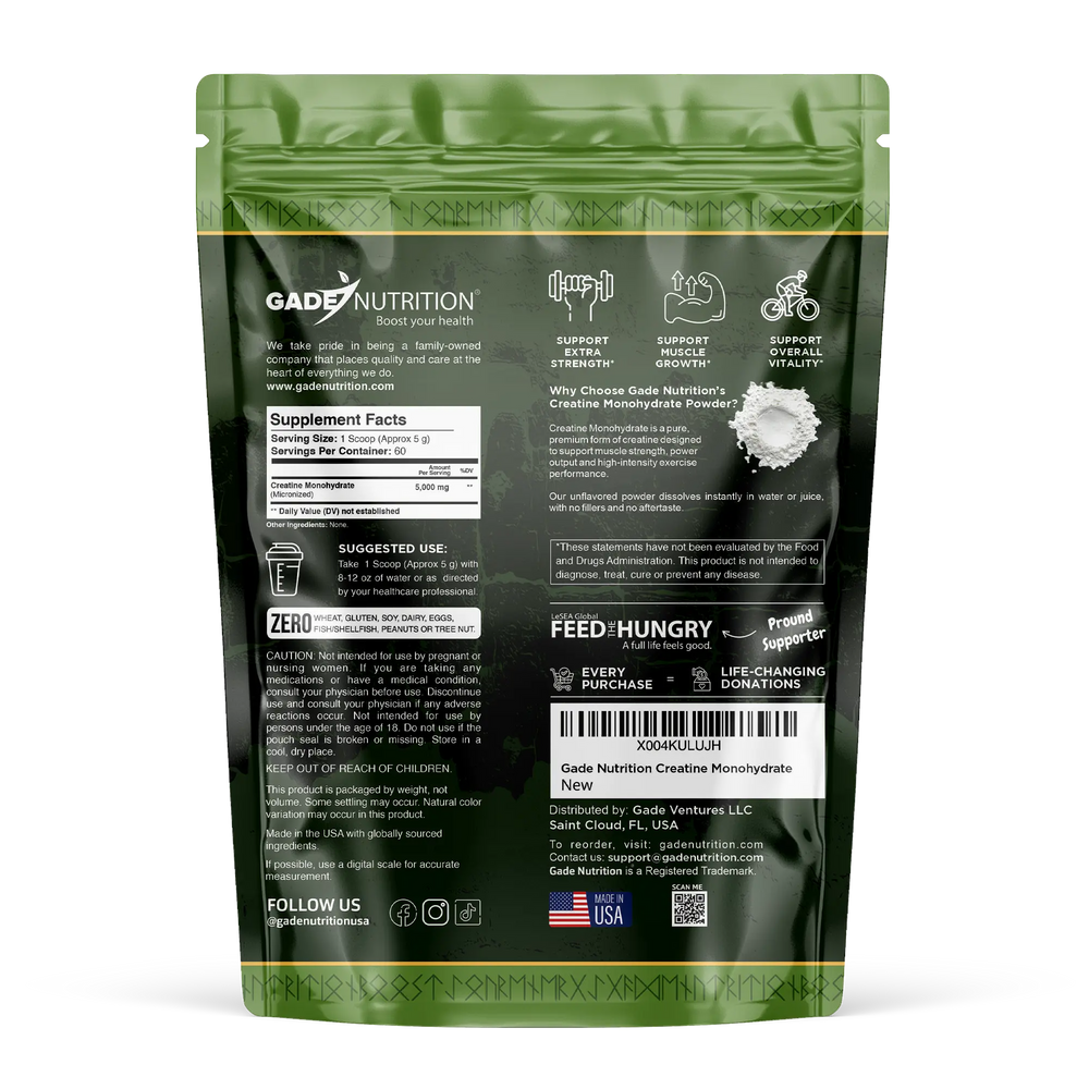 Warrior Strength - Creatine Monohydrate Gade Nutrition