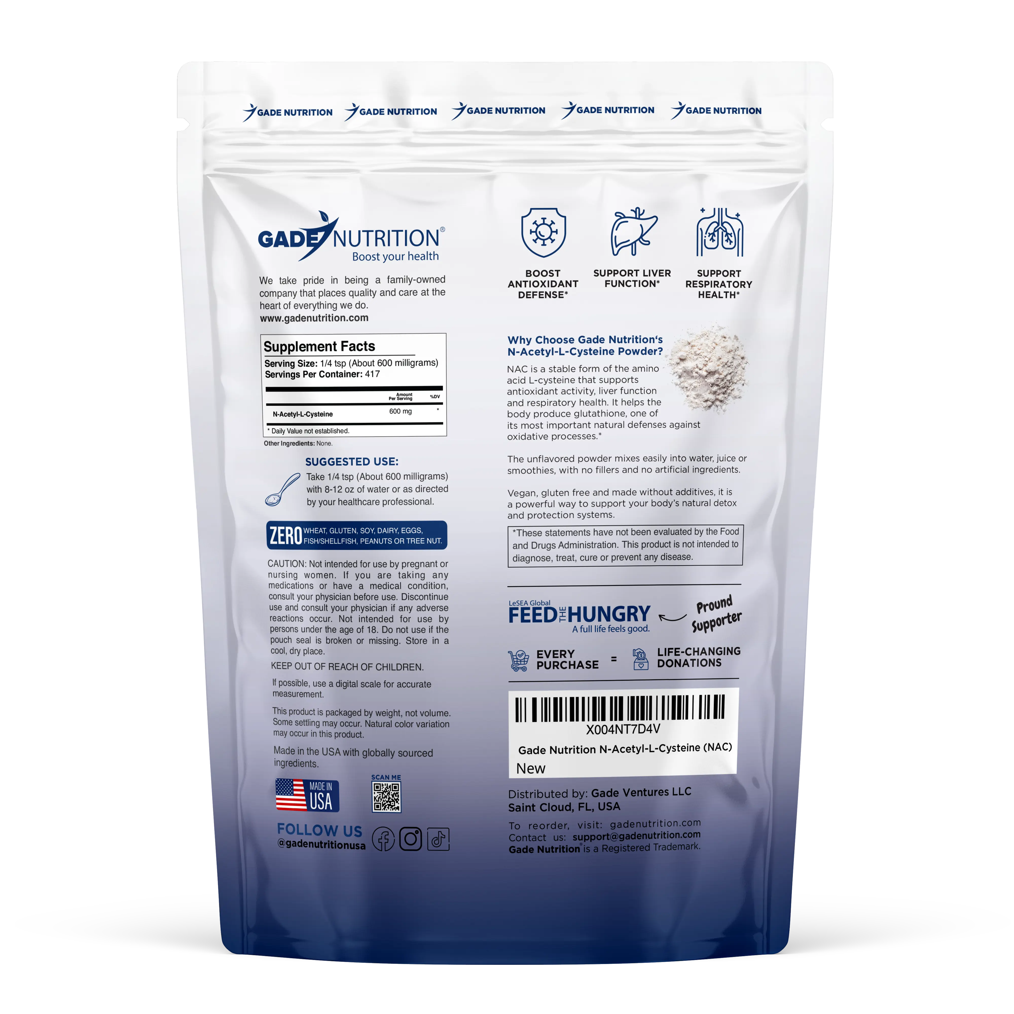 N-Acetyl-L-Cysteine (NAC) Gade Nutrition