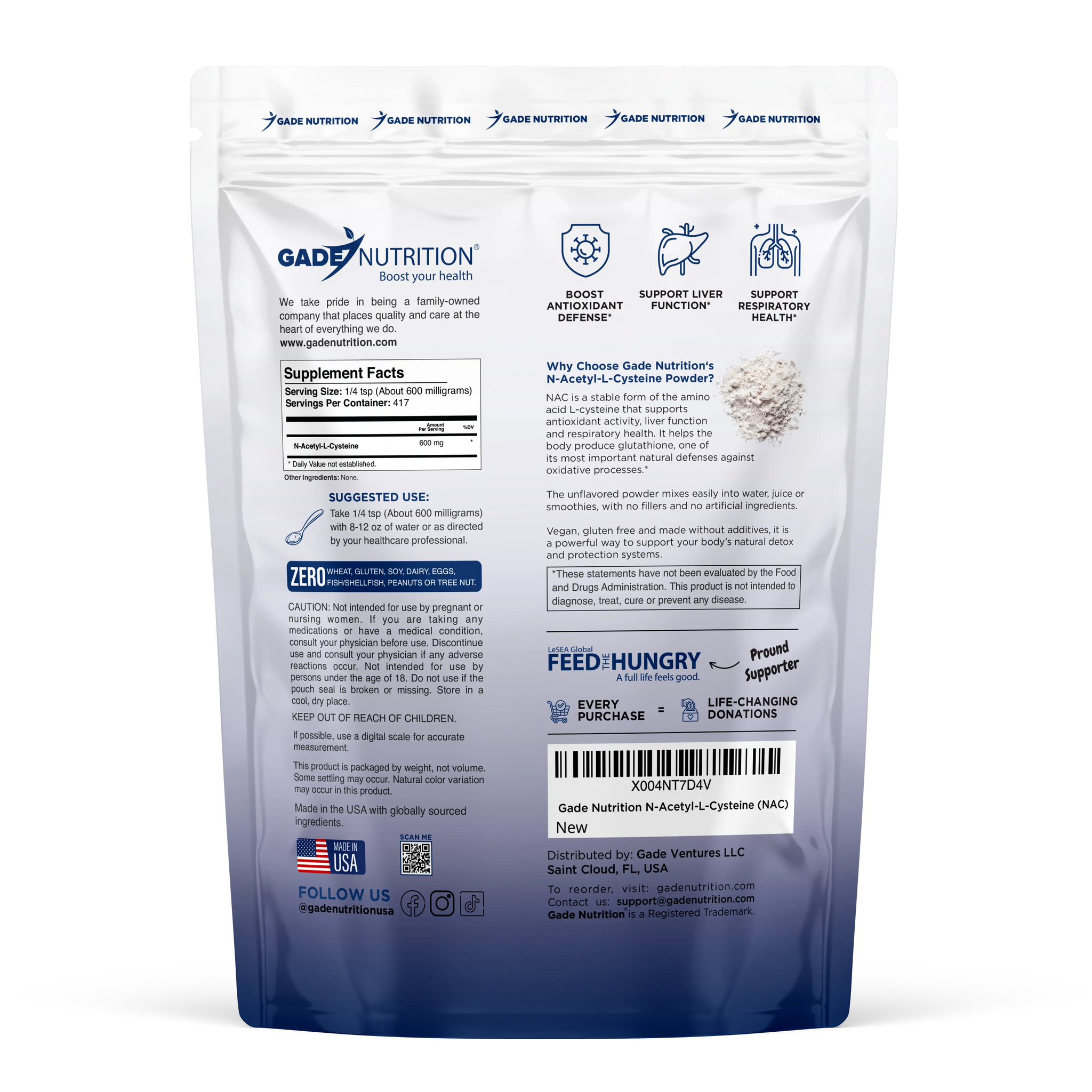 N-Acetyl-L-Cysteine (NAC) Gade Nutrition