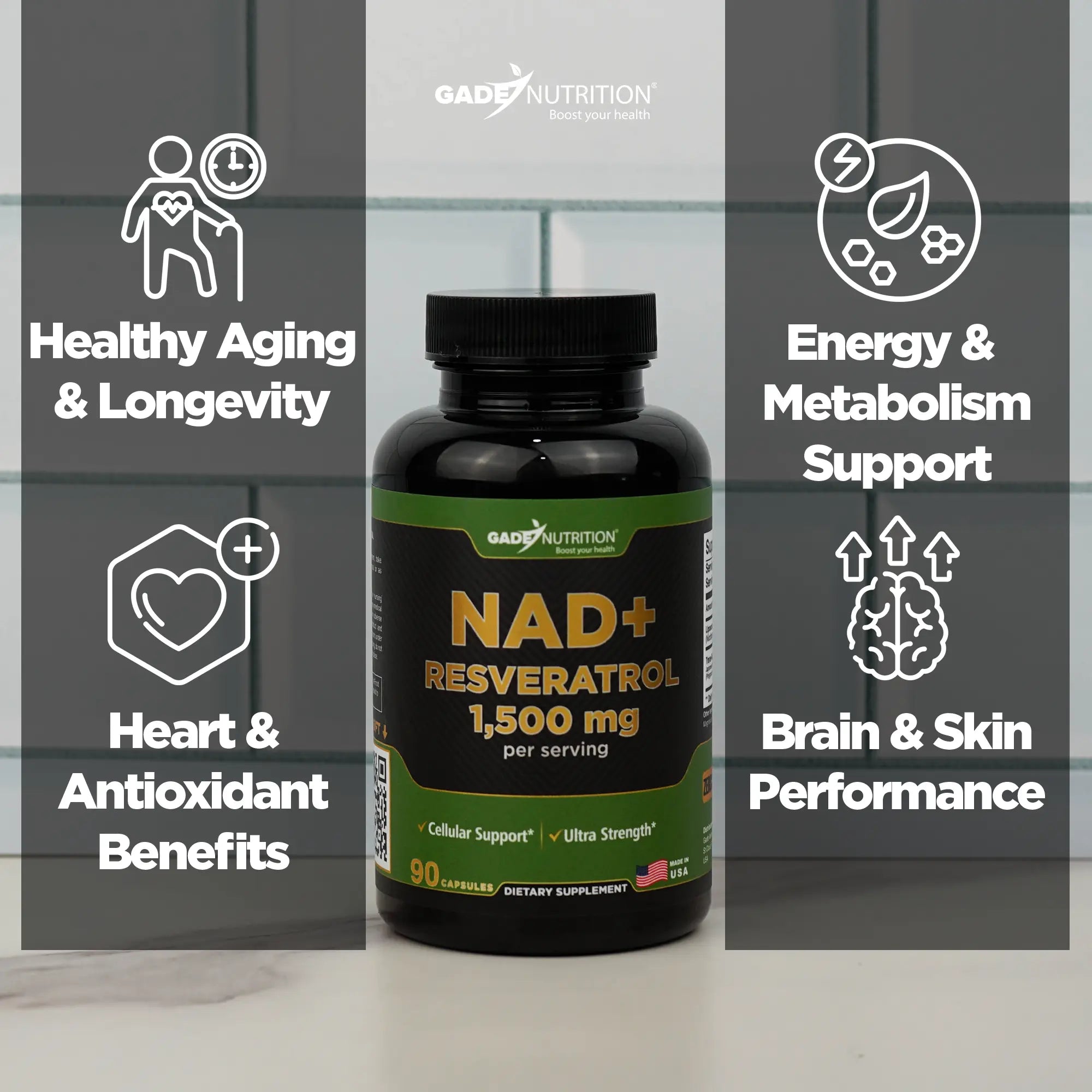 NAD+ and Resveratrol GADE NUTRITION