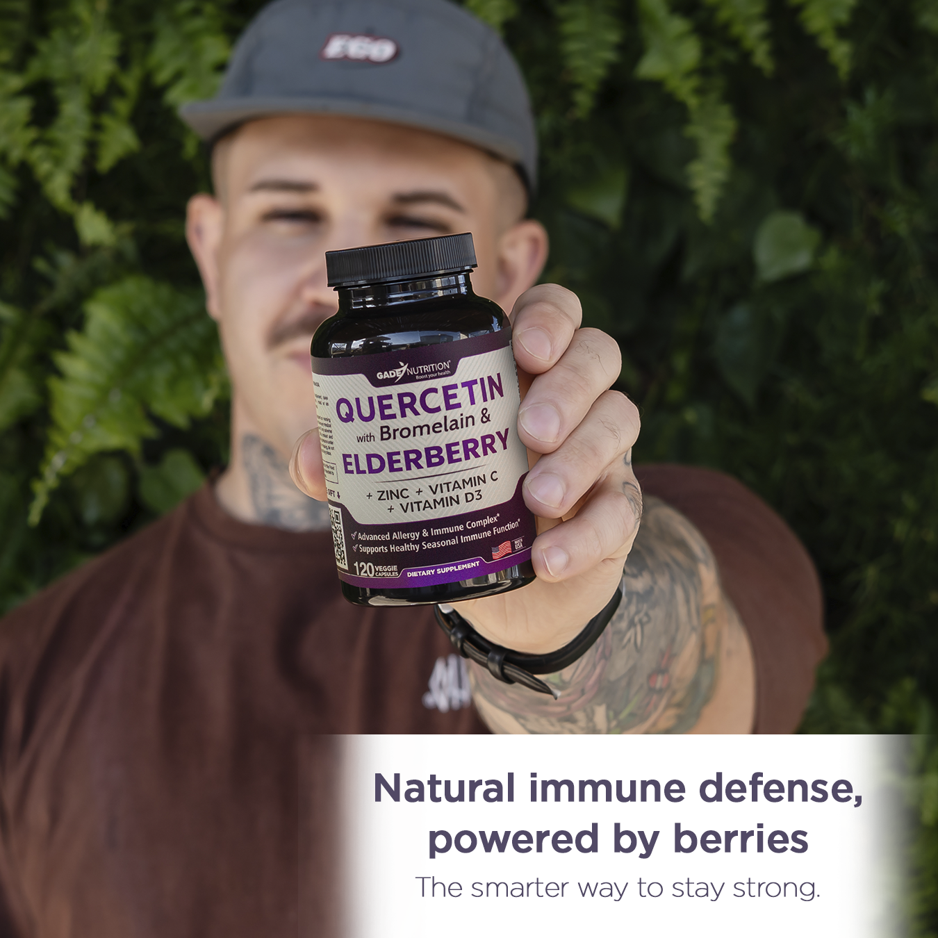 Quercetin with Bromelain & Elderberry + Vitamin C, D3 and Zinc GADE NUTRITION