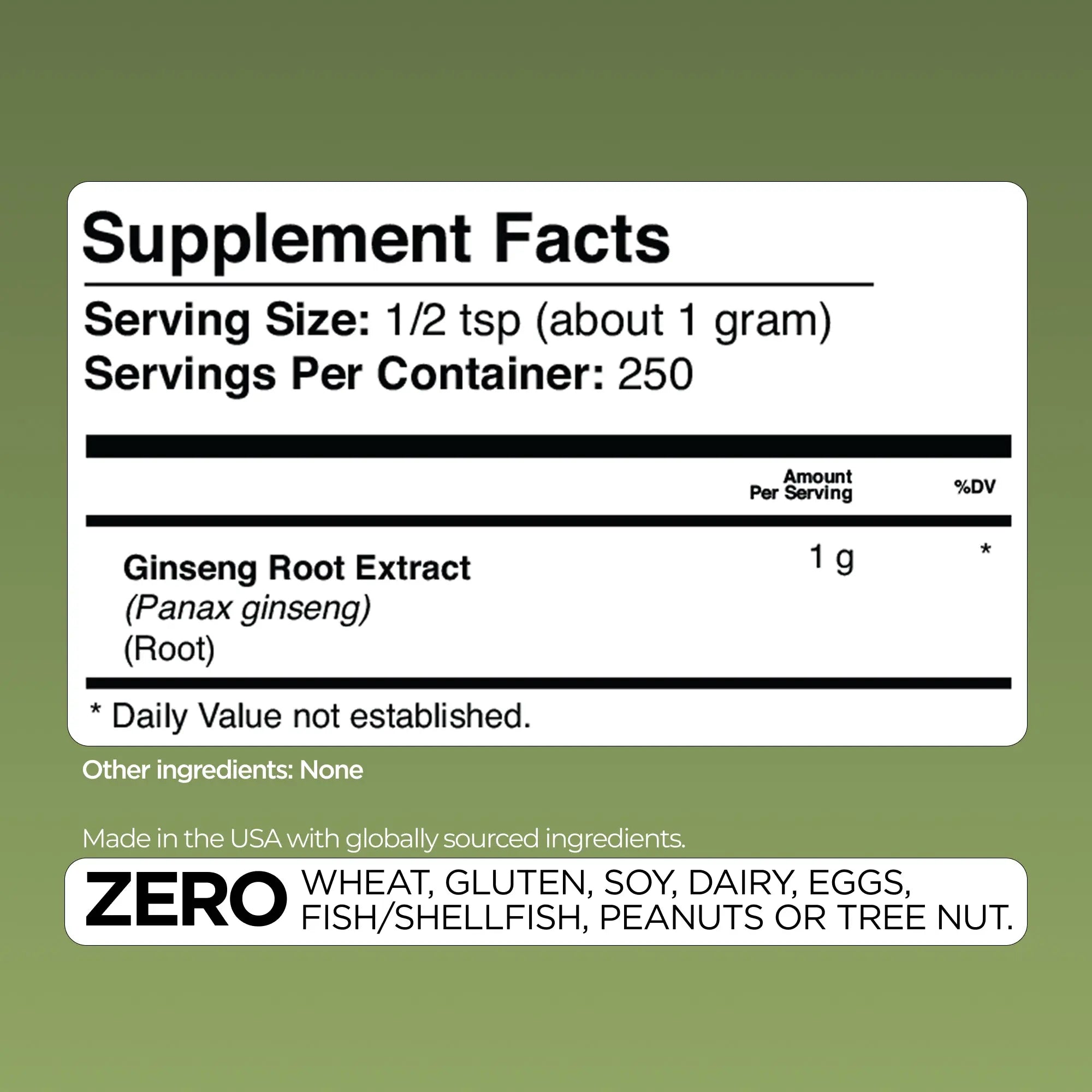 Panax Ginseng Extract Gade Nutrition