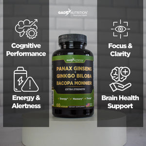 Panax Ginseng with Ginkgo Biloba & Bacopa Monnieri Gade Nutrition