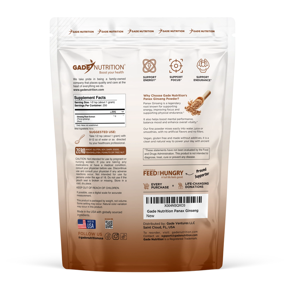 Panax Ginseng Extract Gade Nutrition