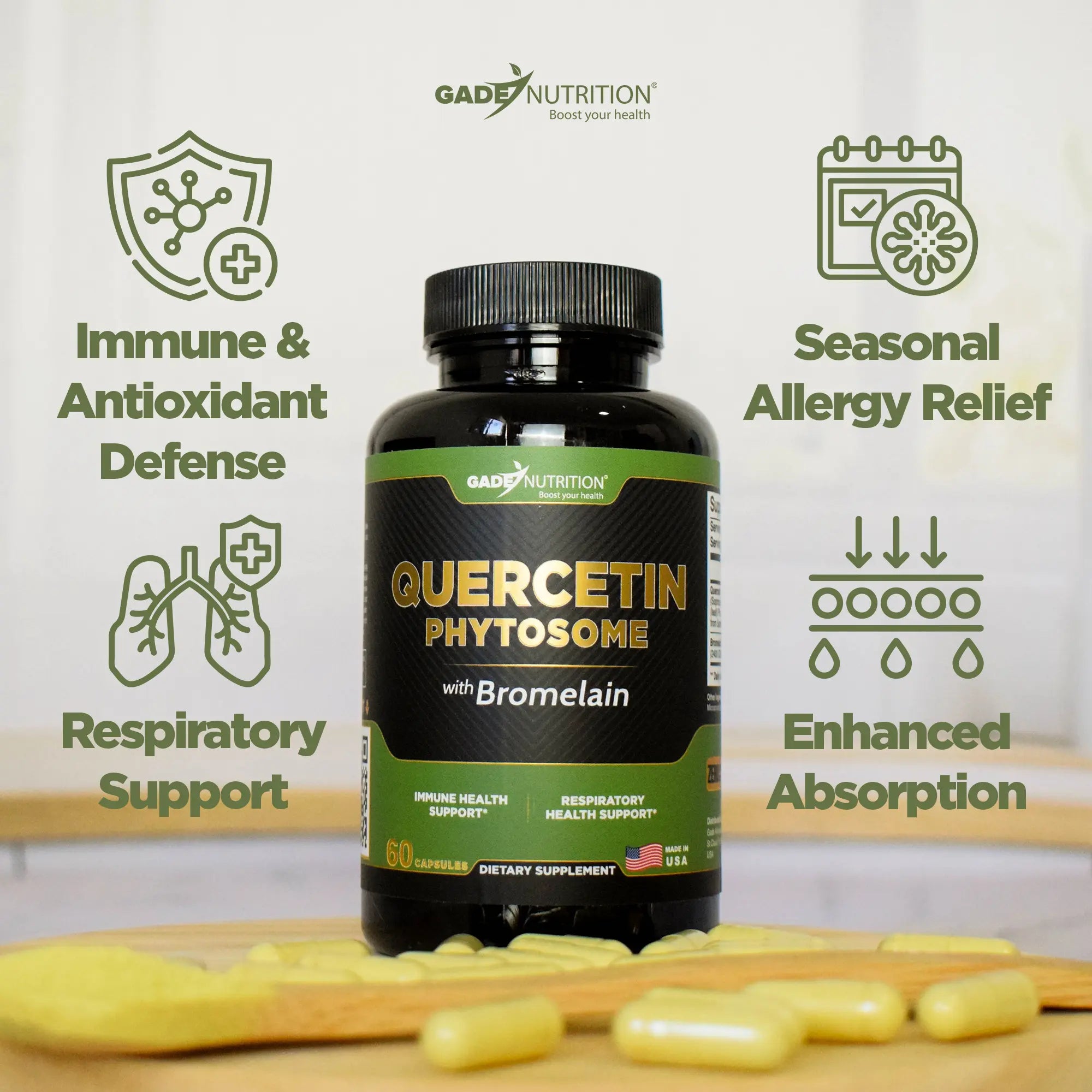 Quercetin Phytosome with Bromelain Gade Nutrition