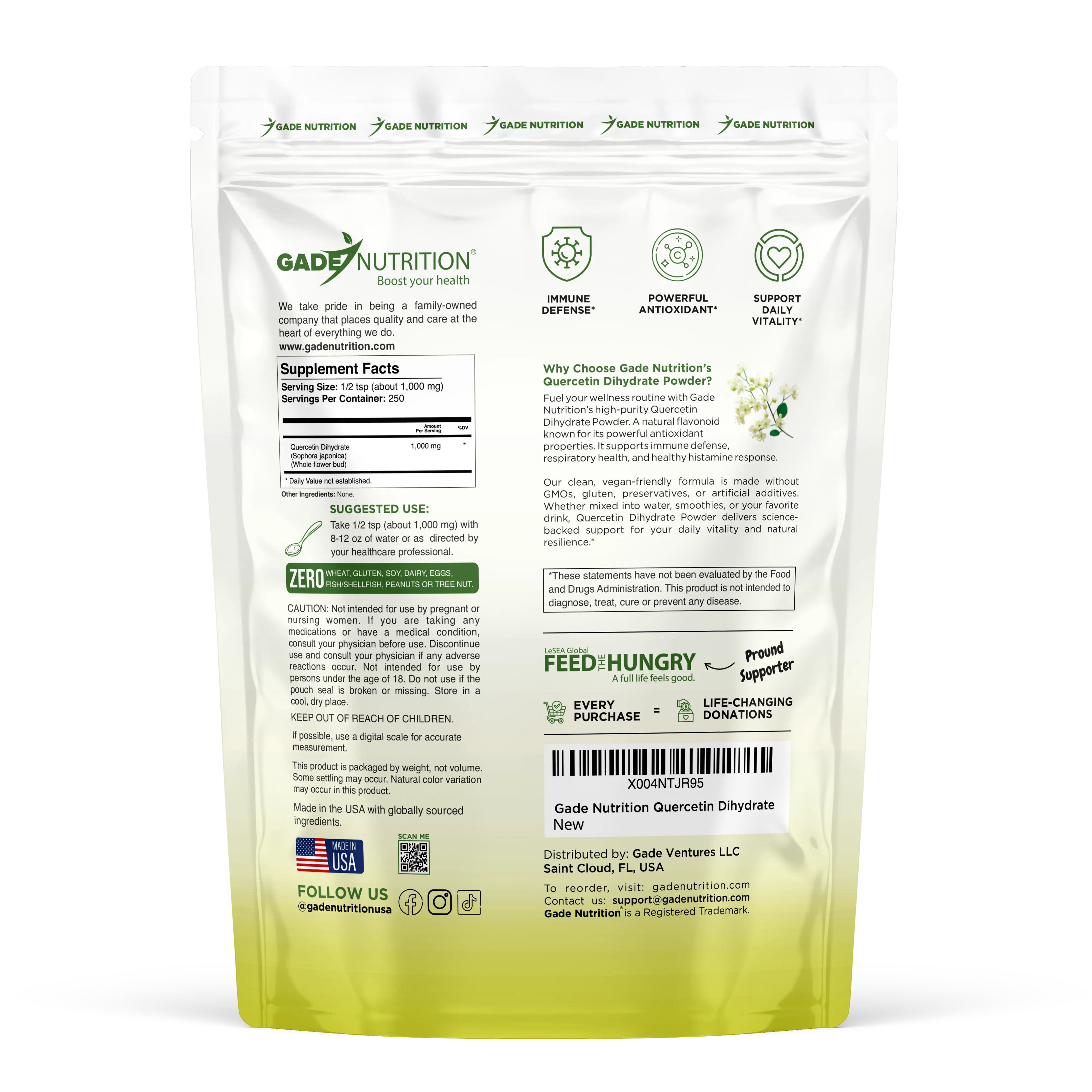 Quercetin Dihydrate Gade Nutrition