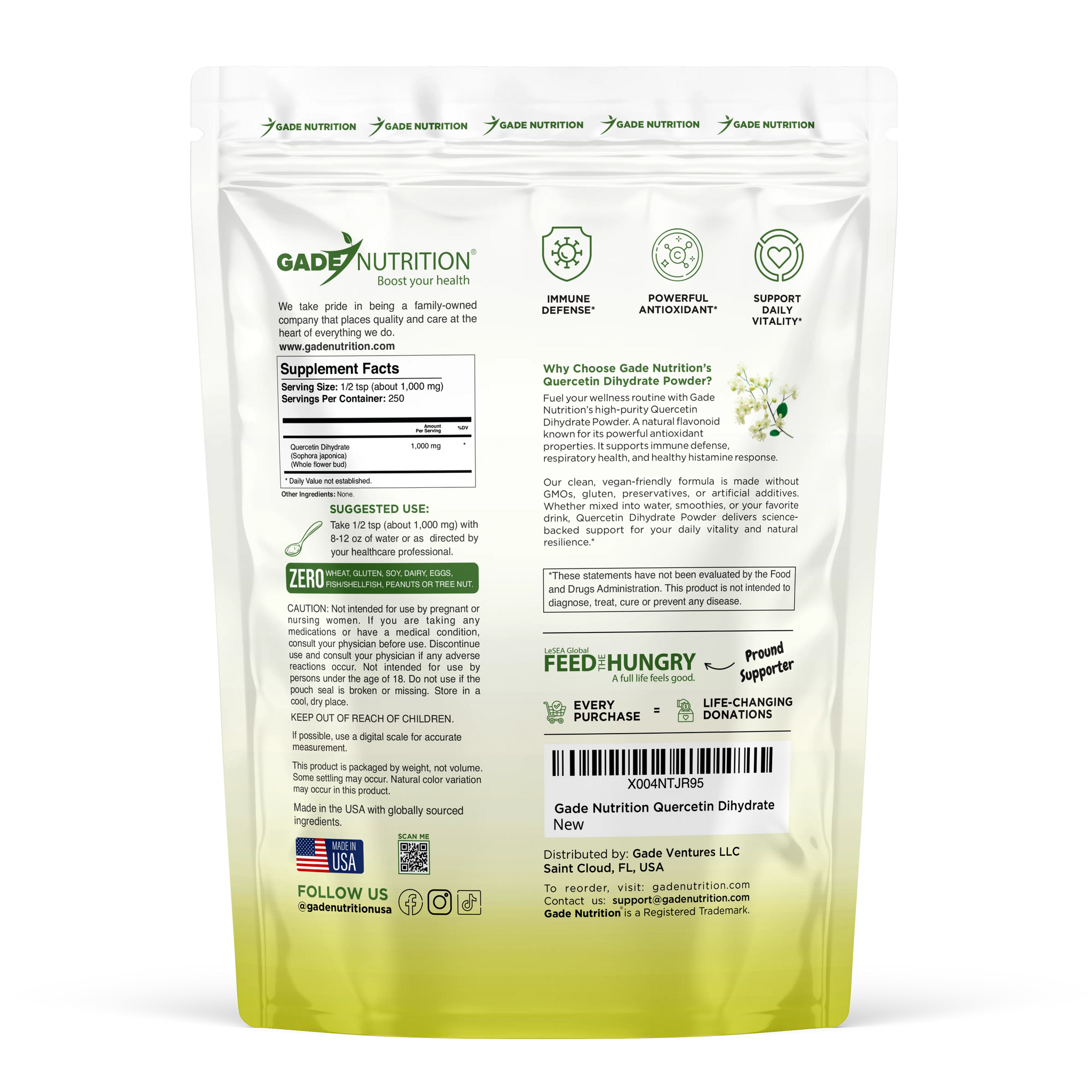 Quercetin Dihydrate Gade Nutrition