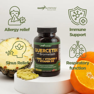 Quercetin with Bromelain + Vitamin C, D3 and Zinc GADE NUTRITION