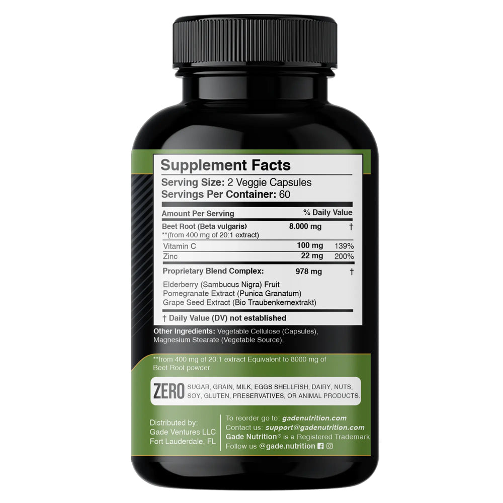 thumbnail image 2 of Xemenry Extra Strength Beet Root 20:1 Extract – 8000mg Capsules, Nitric Oxide Booster For Heart & Blood Pressure Support 2 of 6
