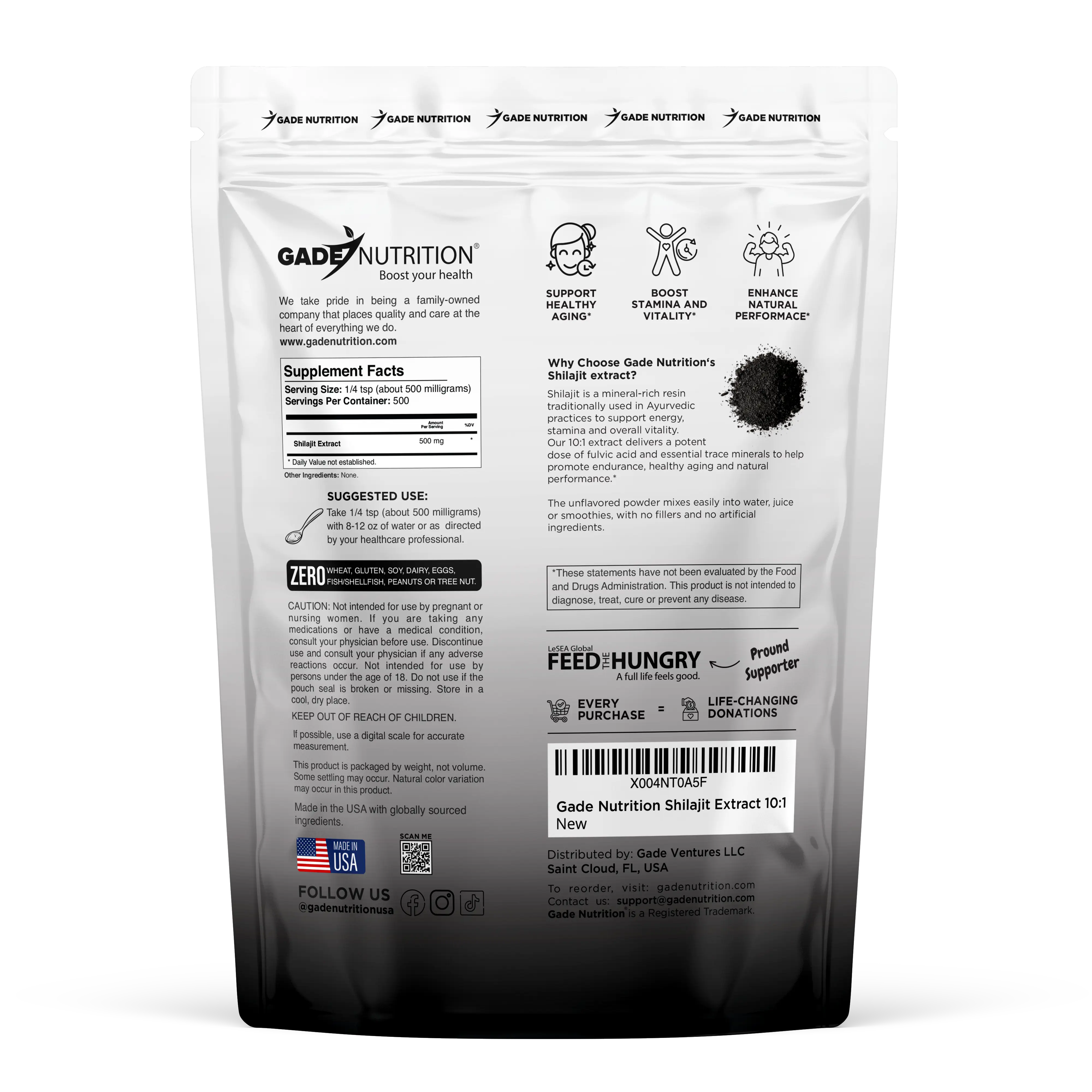 Shilajit Extract Gade Nutrition