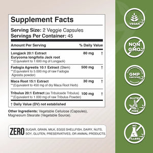 Longjack, Fadogia Agrestis, Tribulus and Maca Root GADE NUTRITION