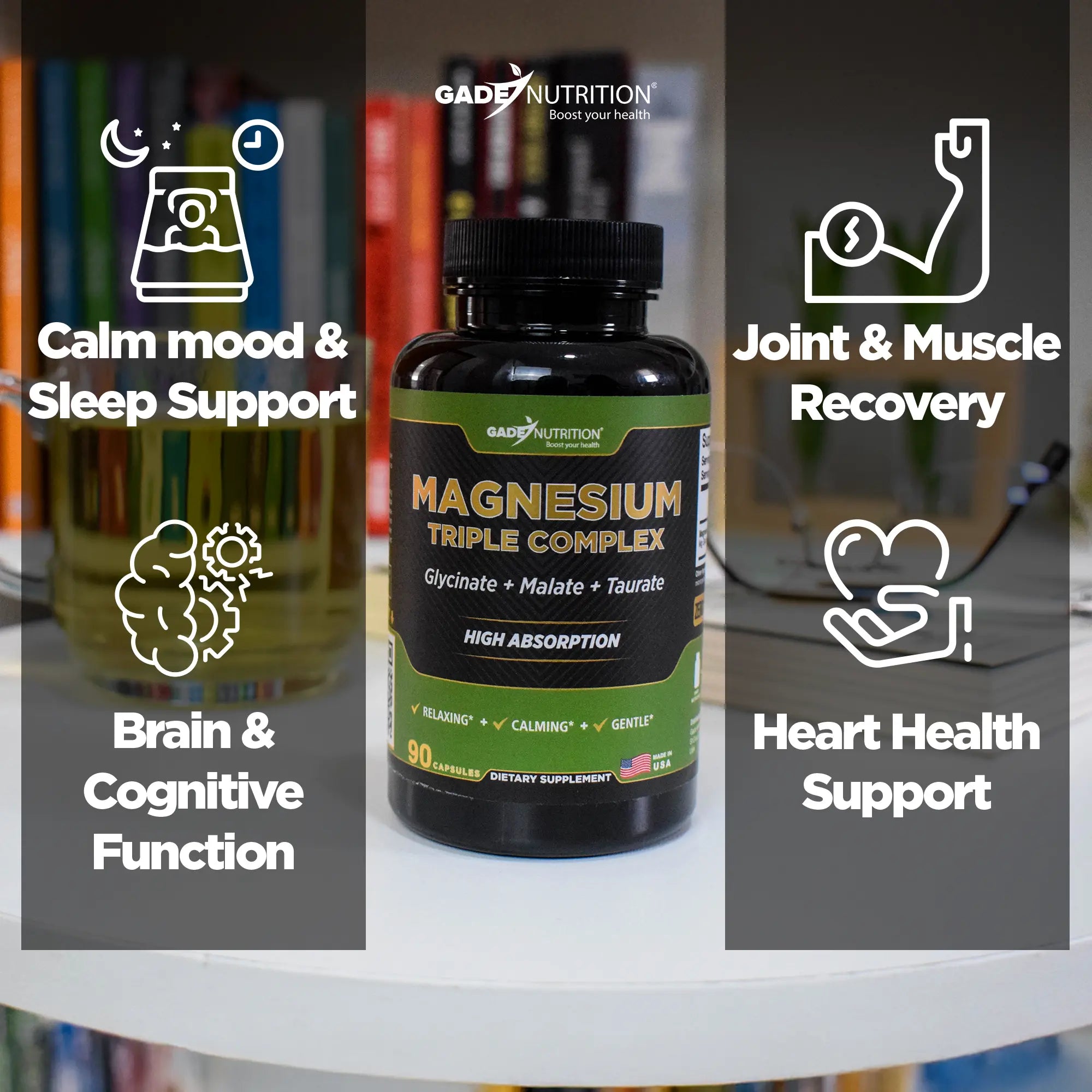 Magnesium Triple Complex (Taurate + Glycinate + Malate) Gade Nutrition